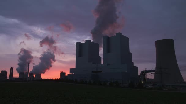 Central eléctrica a carvão — Vídeo de Stock