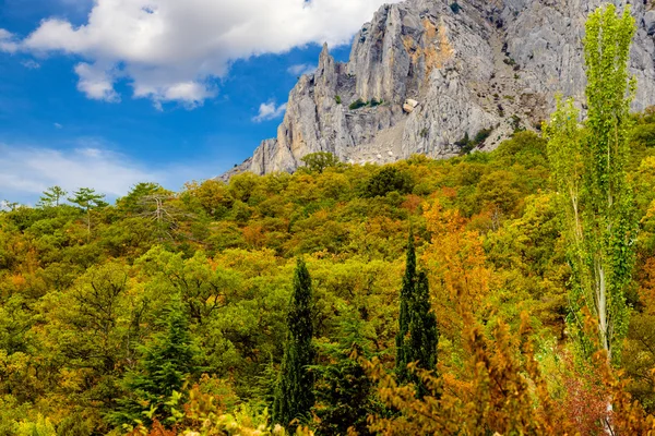 Rotsachtige berg in de herfst. — Stockfoto