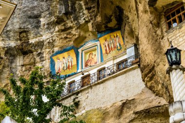 Icons in  Assumption Monastery of the Caves. clipart