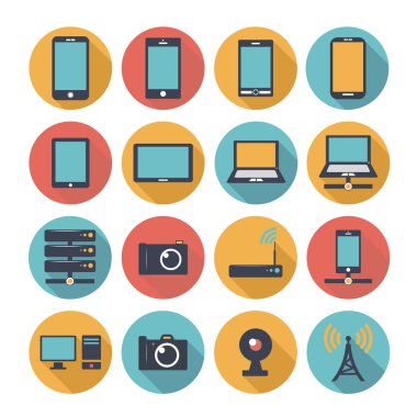 Gadget'ı vektör düz simgeler