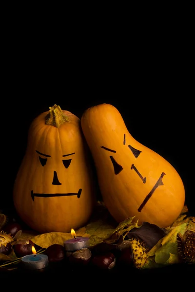 Хэллоуинские тыквы — стоковое фото