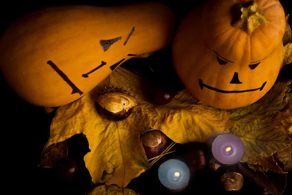 Хэллоуинские тыквы — стоковое фото