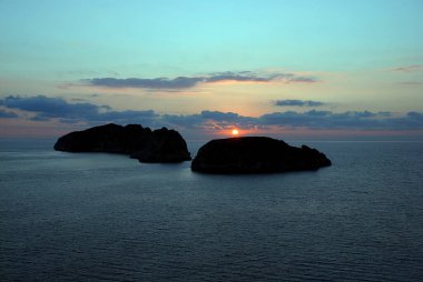 Malgrats Adaları, Majorca 'da gün batımında inanılmaz renkler.