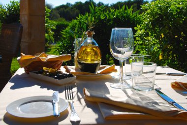 Bir şişe ekstra saf zeytinyağı ve doğal organik zeytin.