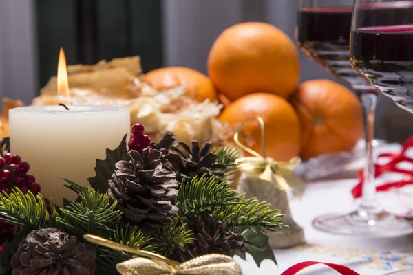 Holiday Table With Appetizers — Stock Photo, Image