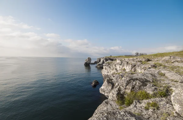 Kayalar ve deniz güzel waterscape Bulgaristan