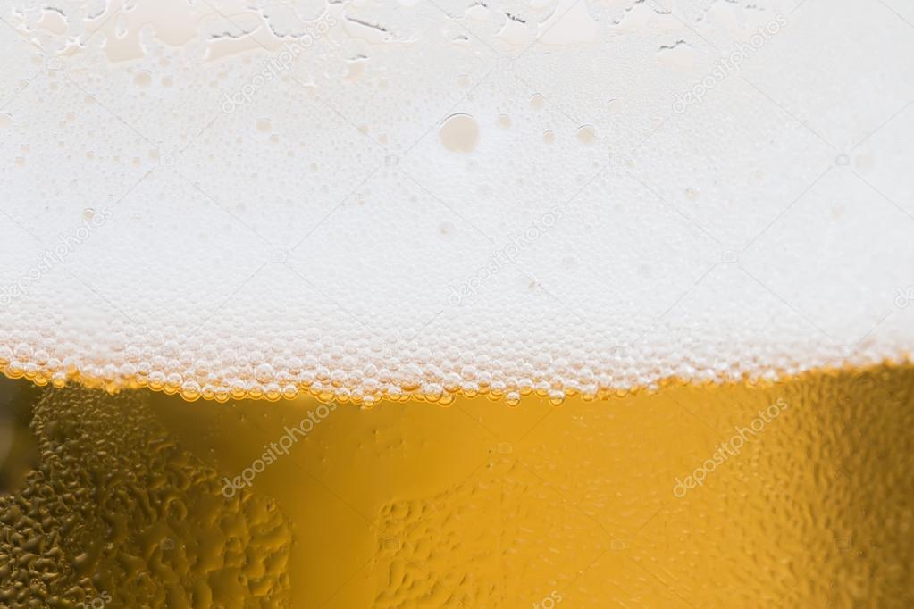 Close Up Of Beer Bubbles