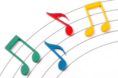 Color Musical Notes clipart