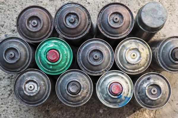 Old Rusty Spray Cans — Stock Photo, Image