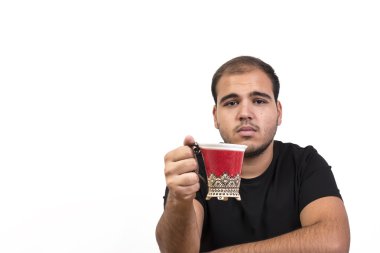 kahve ile genç adam