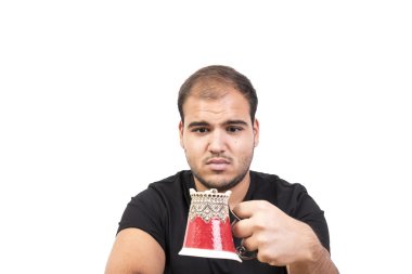 kahve ile genç adam