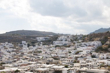 Lindos Rhodes Island beyaz evler