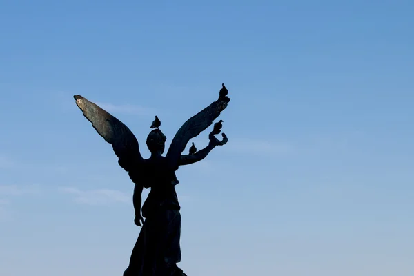 Statue of victory at Rhodes island, in Greece Royalty Free Stock Images