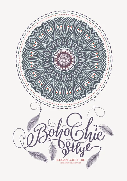 Boho Chic stijlelementen. — Stockvector