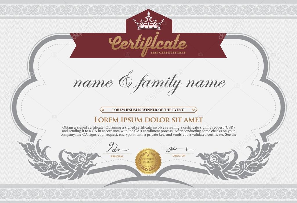 Certificate Template.