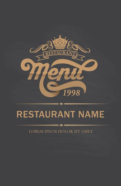 Täcka restaurang meny design — Stock vektor
