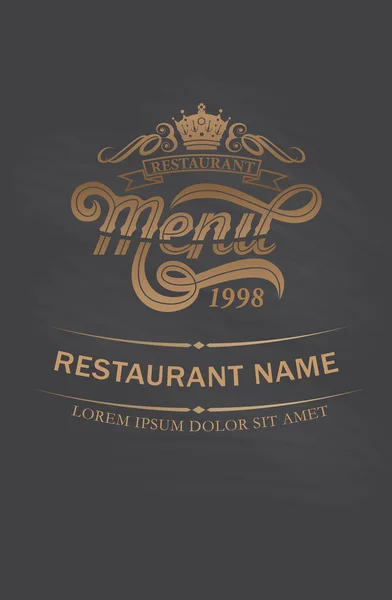 Cubierta Restaurante menú diseño — Vector de stock