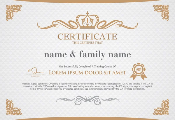 Sertifika tasarım şablonu.