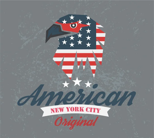 Американский оригинальный клуб, логотип и футболки графика, векторы — стоковый вектор