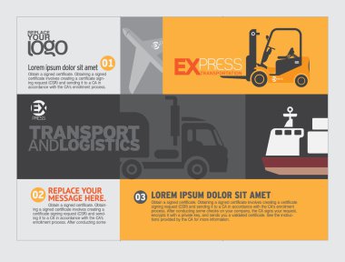 Ulaşım broşür ve broşür tasarım şablonu.