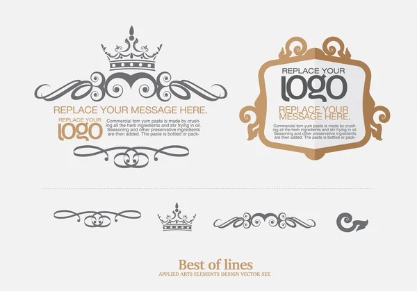 Vector set: thai art design elements and page decoration - lots — Stock Vector