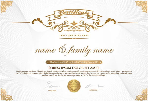 Sertifika tasarım şablonu.