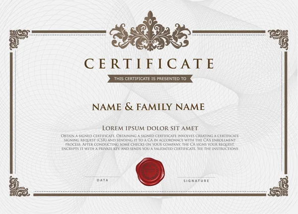 Sertifika tasarım şablonu.