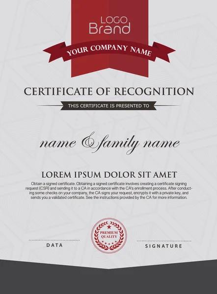 Sertifika tasarım şablonu.