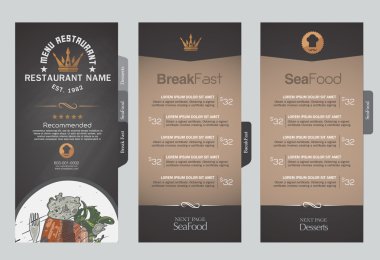 Menus are designed exquisitely beautiful, stylish and easy to us clipart