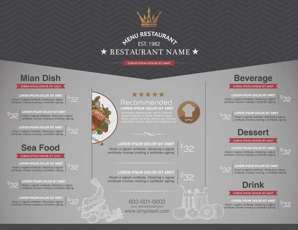 Меню составлено изысканно красиво, стильно и легко для нас
