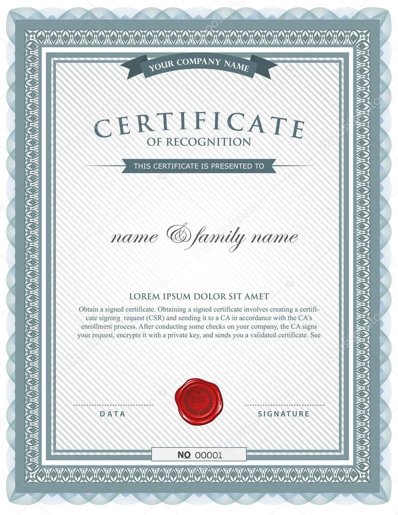 certificate template.