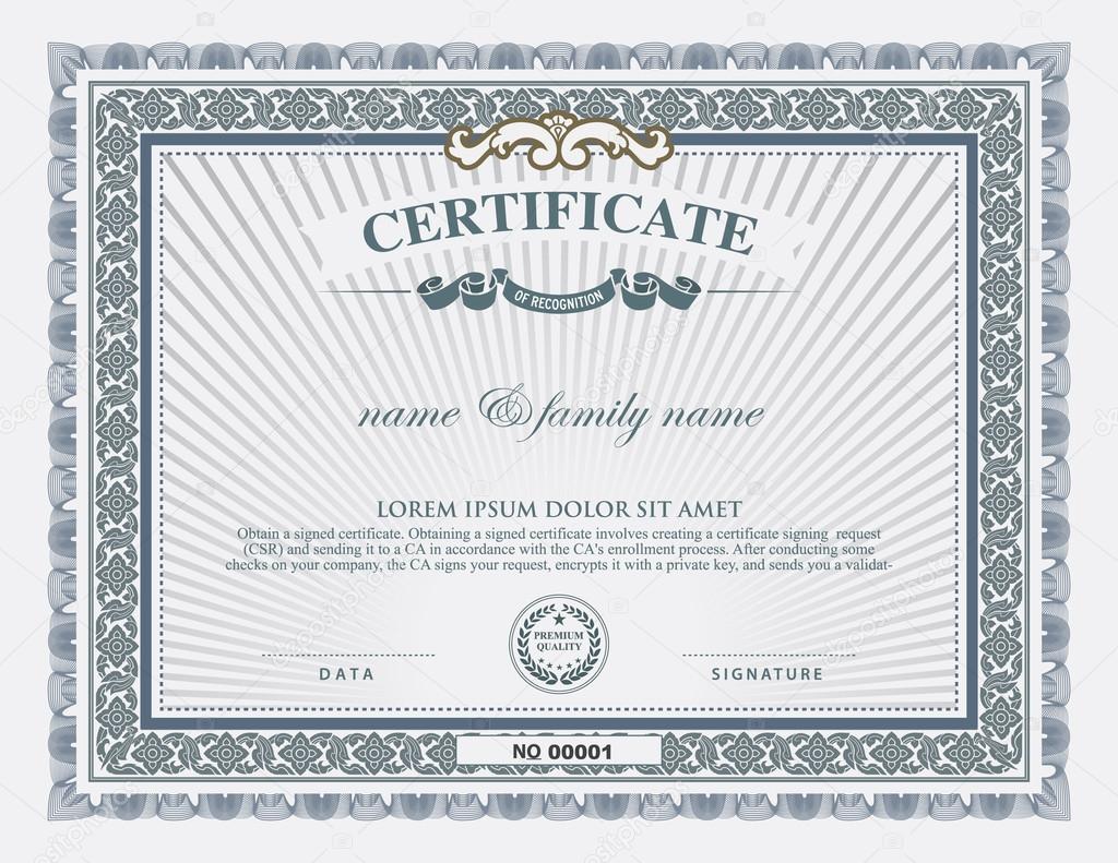 certificate template and element. 