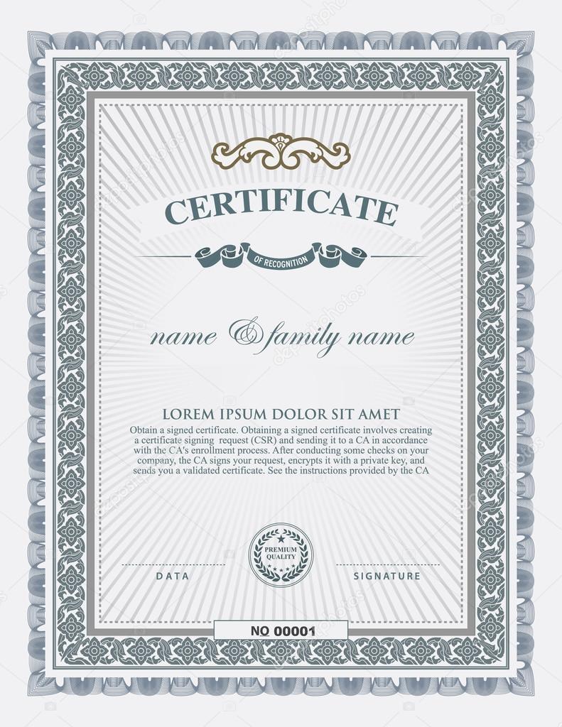 certificate template and element. 