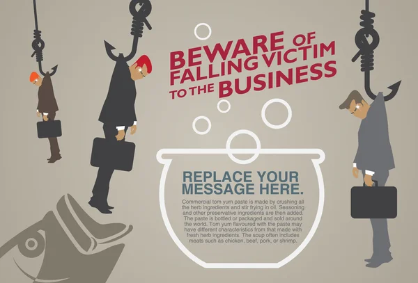 Vous pourriez être victime de business-Illustrations — Image vectorielle