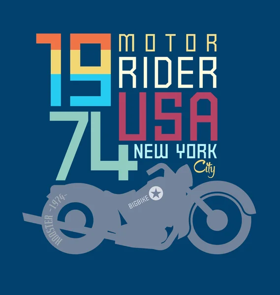 Typografia projektowanie motocykli klasycznych — Wektor stockowy