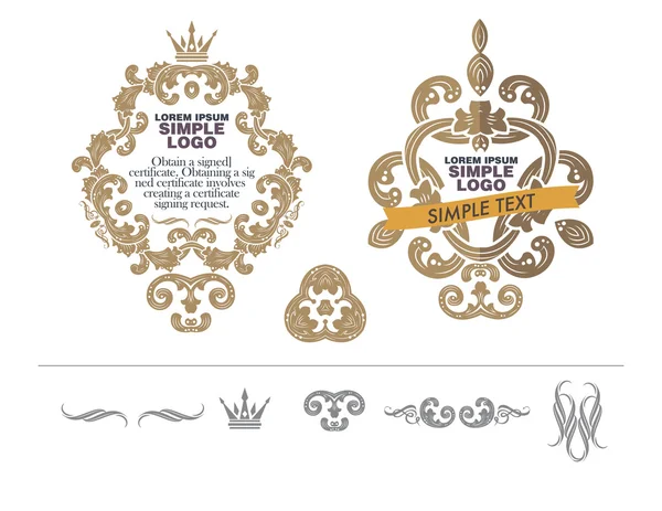 Conjunto de vectores: elementos de diseño caligráfico y elementos de boda . — Archivo Imágenes Vectoriales