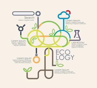 İş Eko logy ve infographics. Vektör illustrationayout, ba