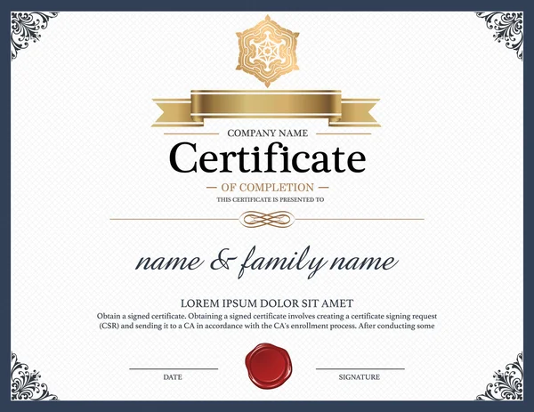 Sertifika tasarım şablonu.