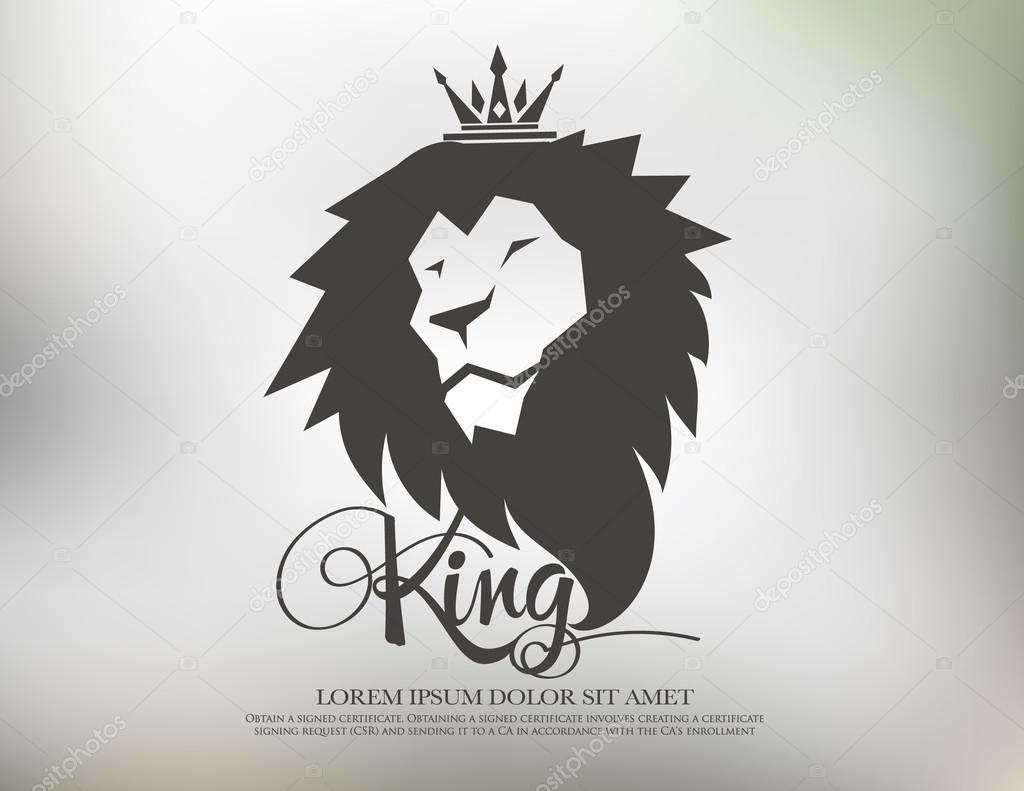 lion symbol logo icon design template elements