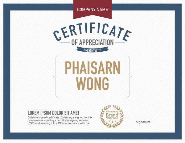 Modern sertifika şablonu.