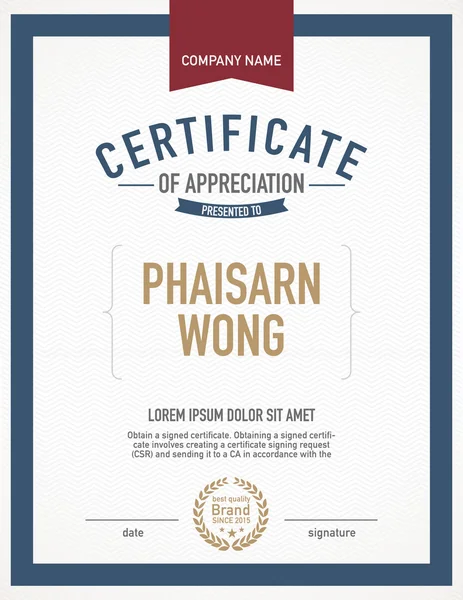 Modern sertifika şablonu.