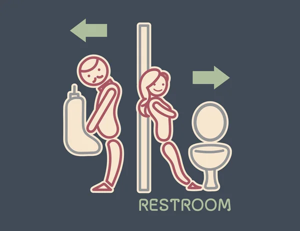 Creatieve liefde toilet pictogram, liefde kaart, bruiloft kaart — Stockvector