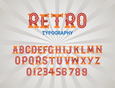 Retro tipografi tasarım yazı tipi sizin için.