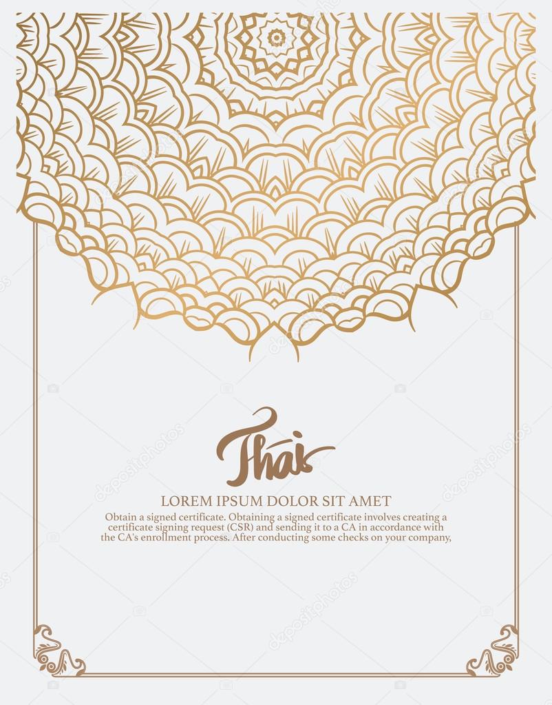 Thai art element for design.