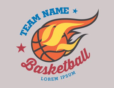 Basketbol logosu tasarım şablonu.