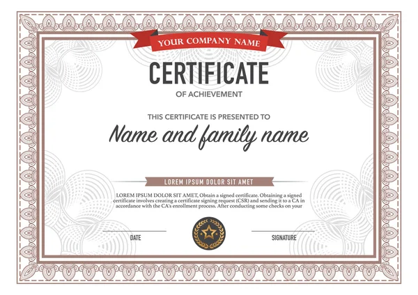 vektör çizim ayrıntılı sertifika altın.