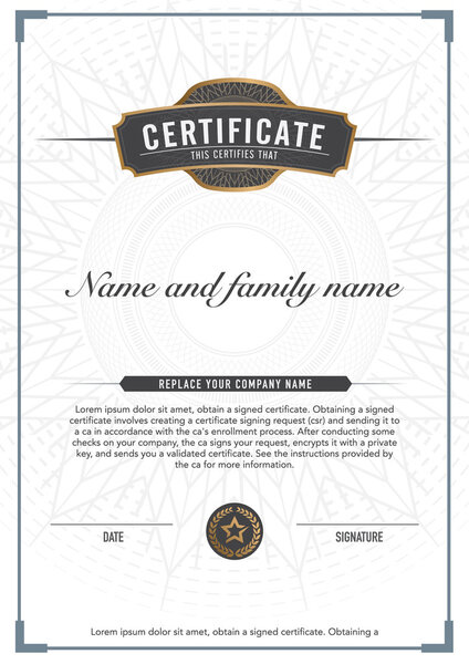 Premium vector design certificate. luxury, modern,