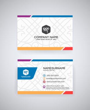 Vector modern creative and clean business card template clipart