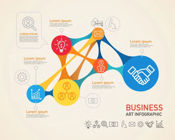 Conexão de infográficos vetoriais . — Vetor de Stock