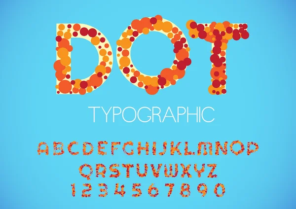 Dot typografiska design teckensnitt för dig. — Stock vektor